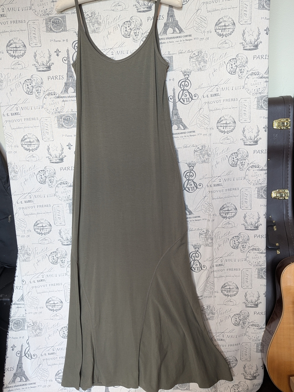VS Olive Mermaid Hem Maxi Dress - Size Medium